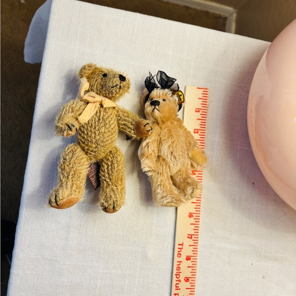 Russ and Knickerboxer Mini Brown Mohair Teddy Bears Set of 2 Stuffed Animal Toy - Picture 4 of 6
